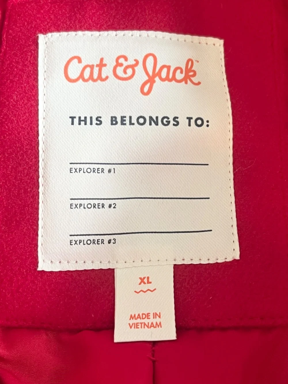 Cat & Jack-Girl's-Red Winter-Faux Fur Hooded-Coat-Size XL-NWT